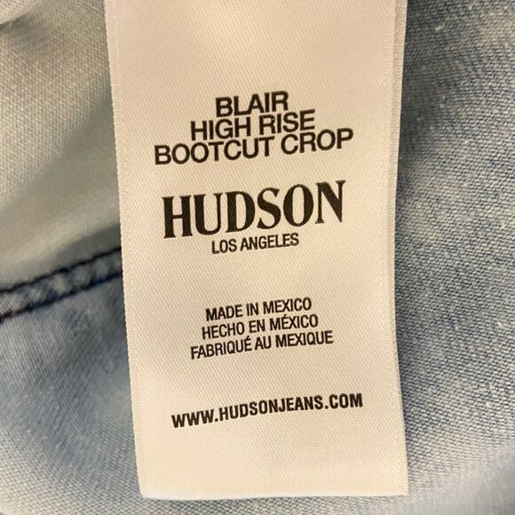 Hudson - Women Jean Blake High Rise Bootcut Bleached Light Wash - size 31 - Picture 6 of 11